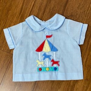 Vintage Embroidered Short Sleeve Top 6-9